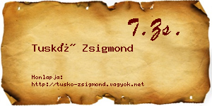 Tuskó Zsigmond névjegykártya