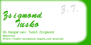 zsigmond tusko business card