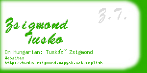 zsigmond tusko business card